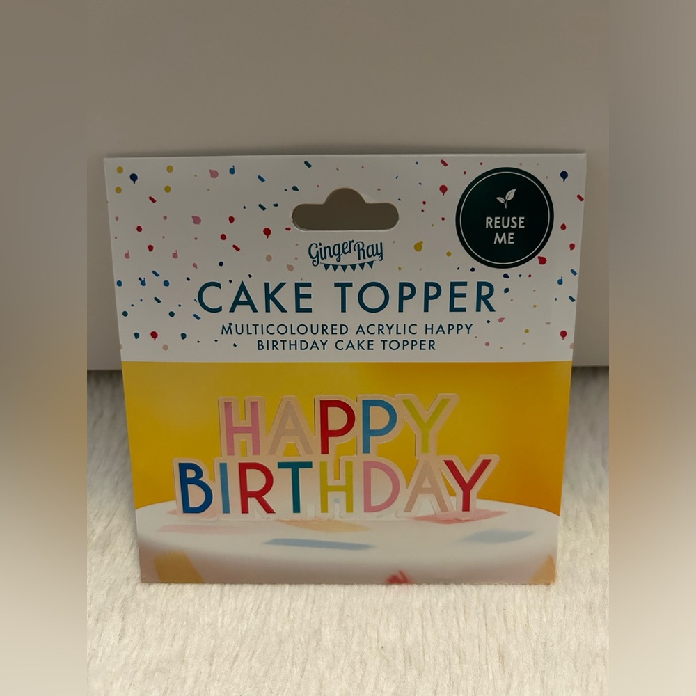 Happy Birthday cake topper
